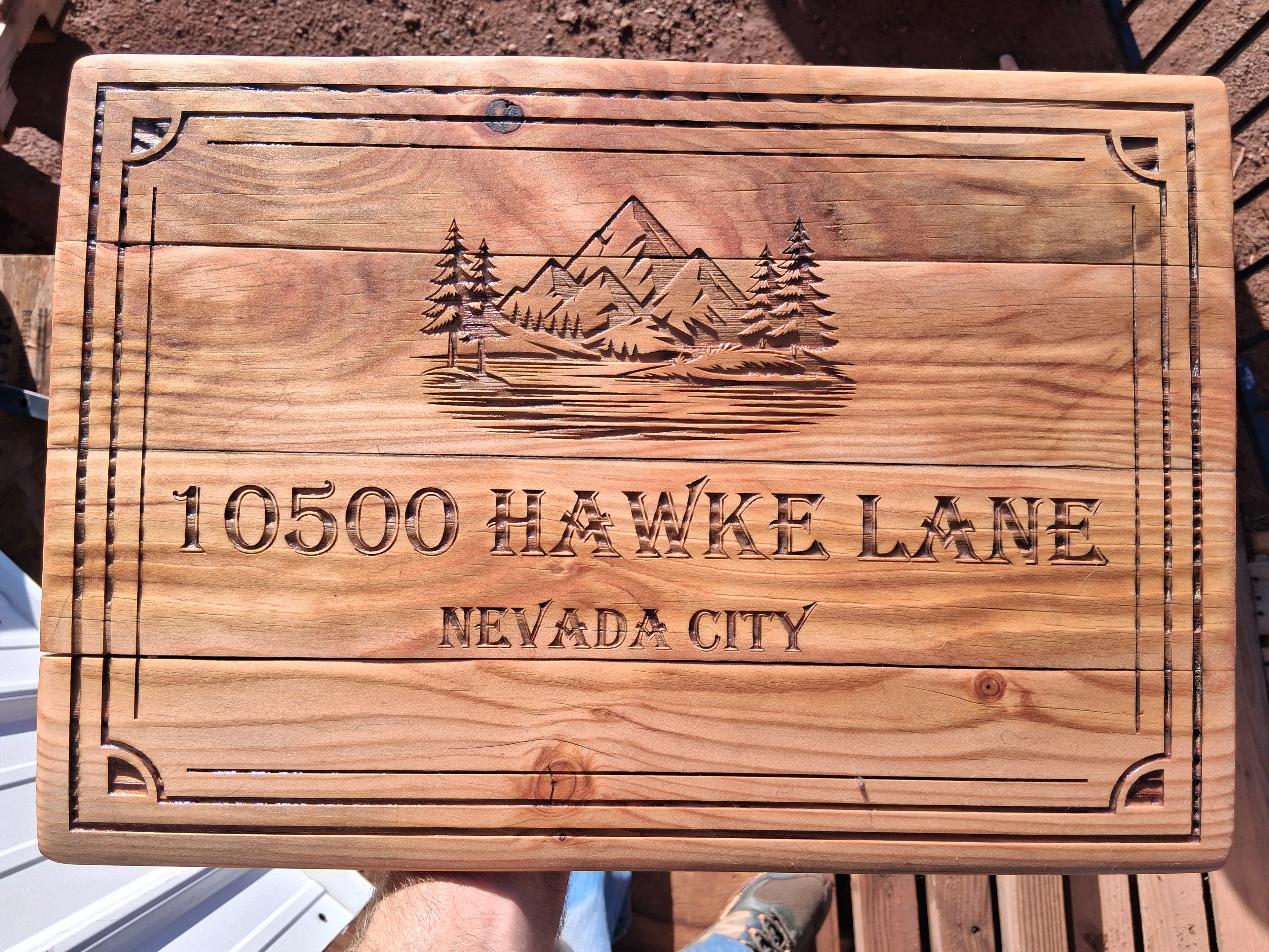 Hawke Lane — Address Sign
