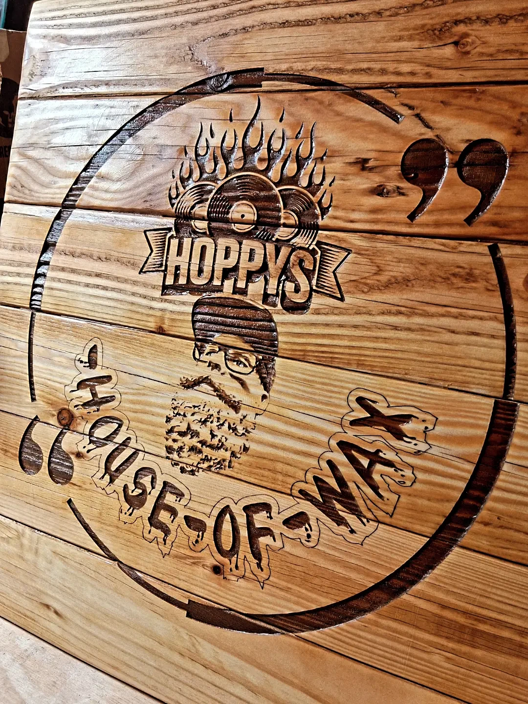 Hoppy's House of War Sign