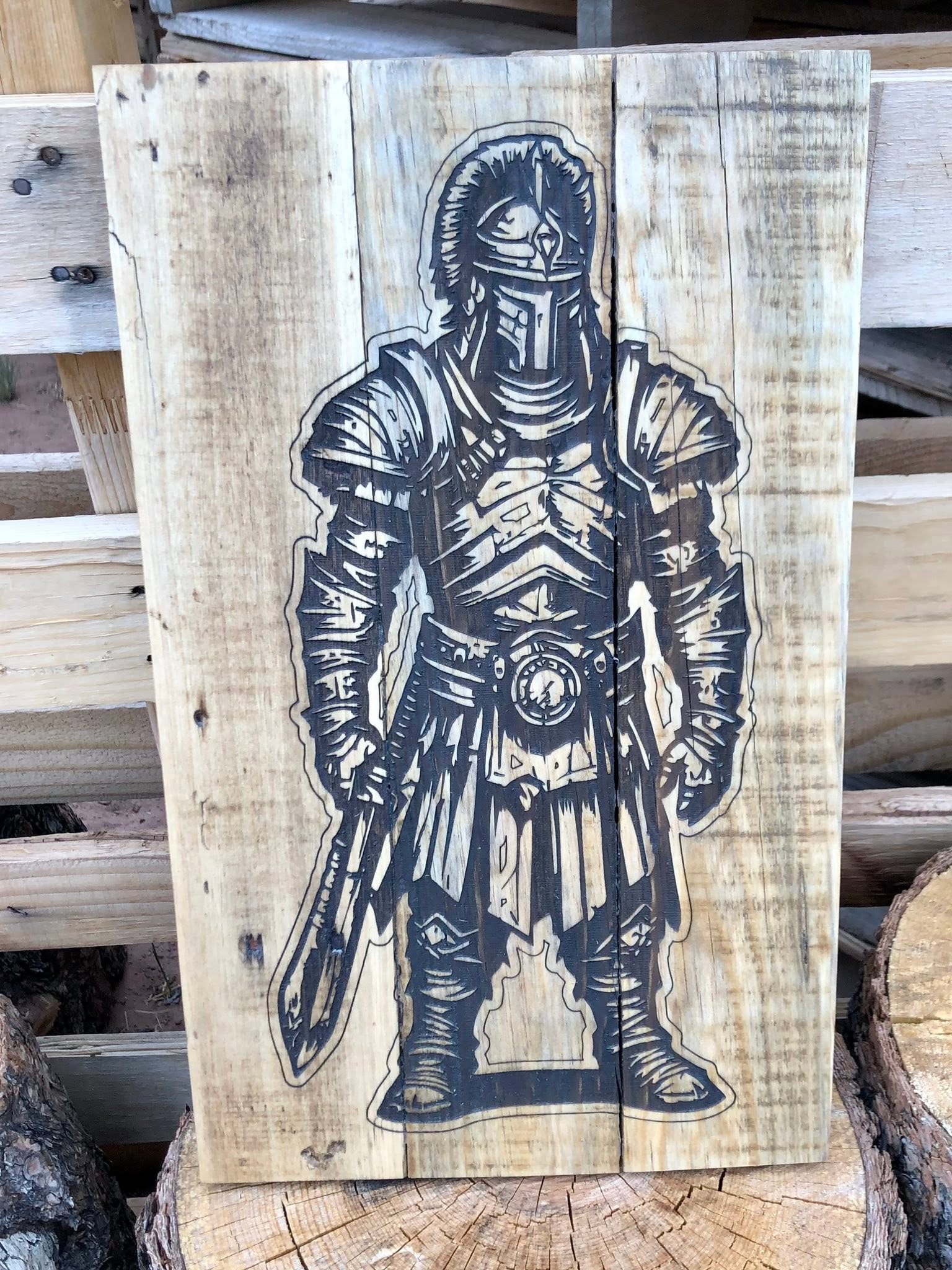 Warrior — Wood Burn